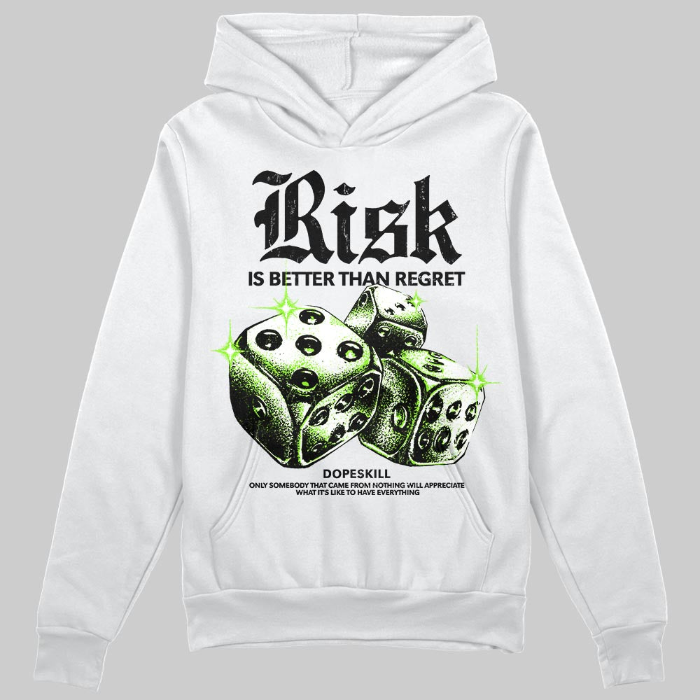 Neon Green Sneakers DopeSkill Hoodie Risk Is Better Than Regret Graphic Streetwear - White