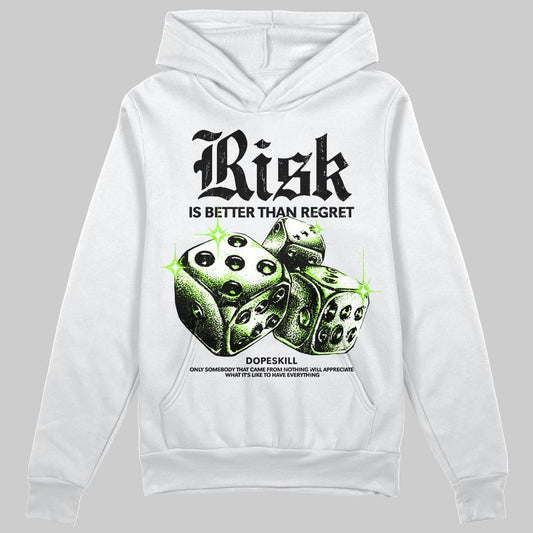 Neon Green Sneakers DopeSkill Hoodie Risk Is Better Than Regret Graphic Streetwear - White