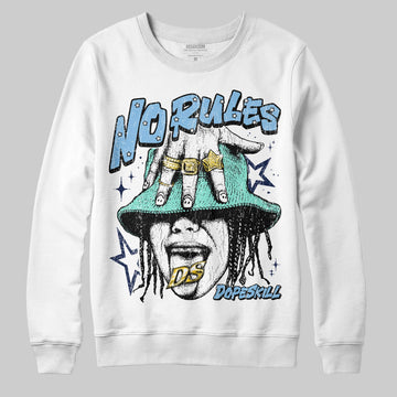 University Blue Sneakers DopeSkill Sweatshirt No Rules Graphic Streetwear  - White