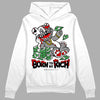 Dunk Low Panda White Black DopeSkill Hoodie Sweatshirt Born To Be Rich Graphic Streetwear - White