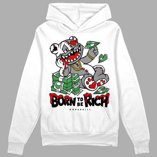 Dunk Low Panda White Black DopeSkill Hoodie Sweatshirt Born To Be Rich Graphic Streetwear - White