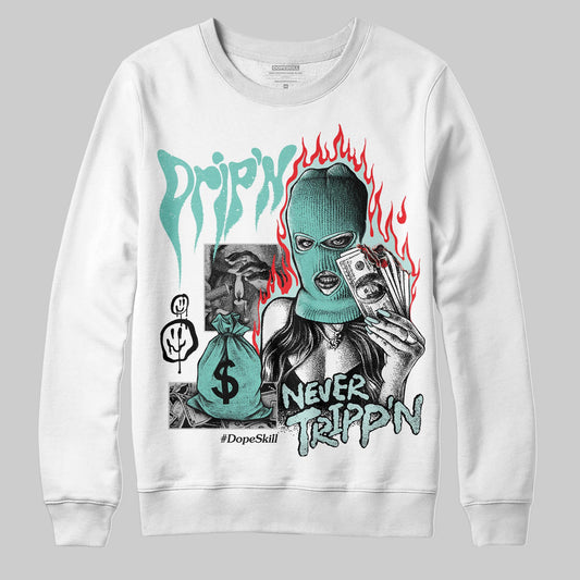 Jordan 11 Low "Igloo" DopeSkill Sweatshirt Drip'n Never Tripp'n Graphic Streetwear - White