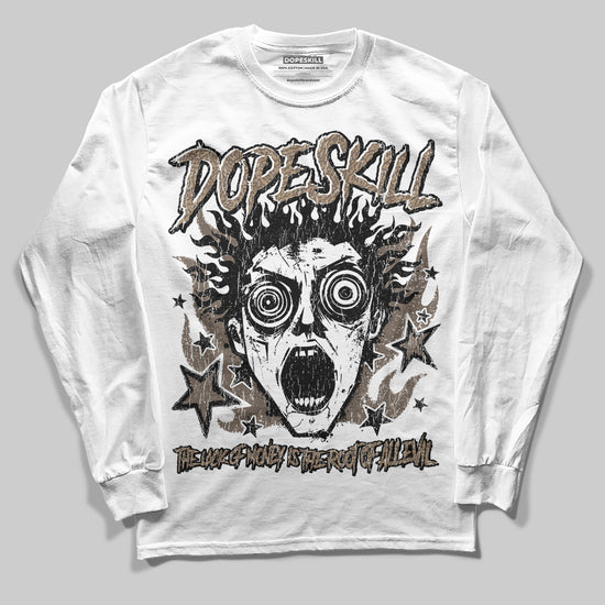 Jordan 3 GS “We Outside” DopeSkill Long Sleeve T-Shirt Root of Evil Graphic Streetwear - White