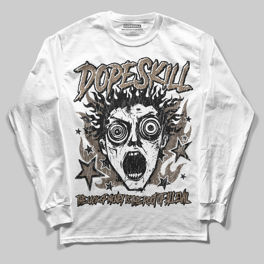 Jordan 3 GS “We Outside” DopeSkill Long Sleeve T-Shirt Root of Evil Graphic Streetwear - White