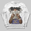 Jordan 4 Retro Lakers DopeSkill Long Sleeve T-Shirt Rich Youth Graphic Streetwear - White 