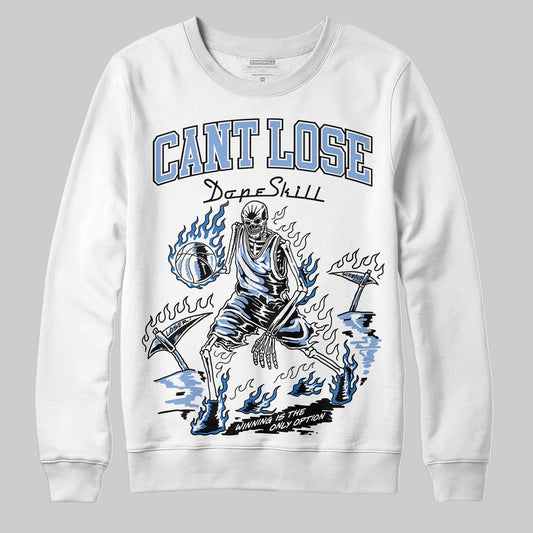 Jordan 4 WMNS 'Forget Me Not' DopeSkill Sweatshirt Cant Lose Graphic Streetwear - White