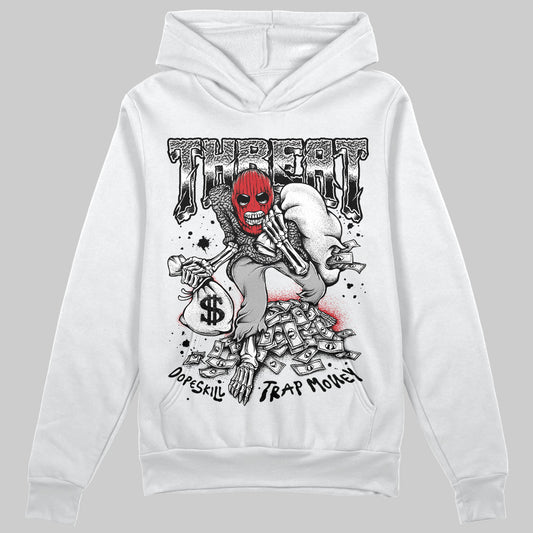 Jordan 3 OG “Black Cement” DopeSkill Hoodie Sweatshirt Threat Graphic Streetwear - White