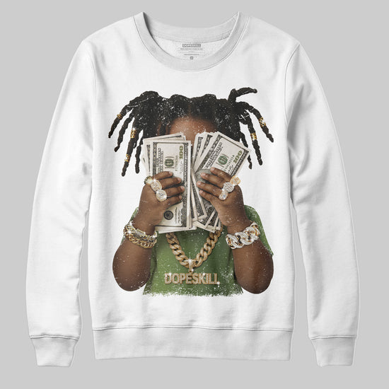 Foamposite Pro 'Pine Green' DopeSkill Sweatshirt Rich Youth Graphic Streetwear - White 