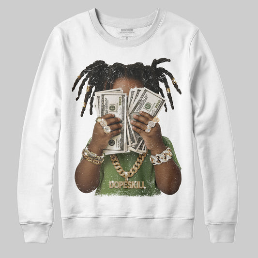 Foamposite Pro 'Pine Green' DopeSkill Sweatshirt Rich Youth Graphic Streetwear - White 