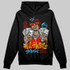 Red Sneakers DopeSkill Hoodie All Hustle No Luck Graphic Streetwear - Black