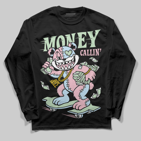 Jordan 4 Retro Valentine's Day (2026) (GS) DopeSkill Long Sleeve T-Shirt Money Callin' Graphic Streetwear - Black