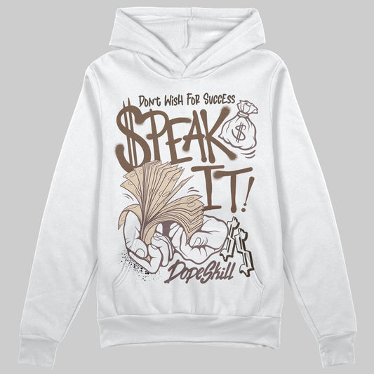 A Ma Maniére x Air Jordan 4 “Dark Mocha” DopeSkill Hoodie Sweatshirt Speak It Graphic Streetwear - White