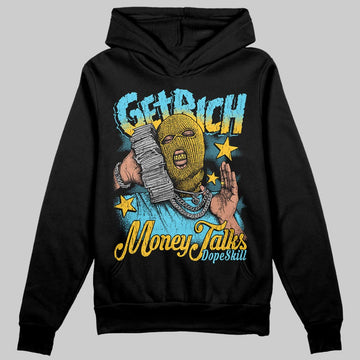 Jordan 11 Retro Gamma Blue (2025) DopeSkill Hoodie Sweatshirt Get Rich Graphic Streetwear - Black