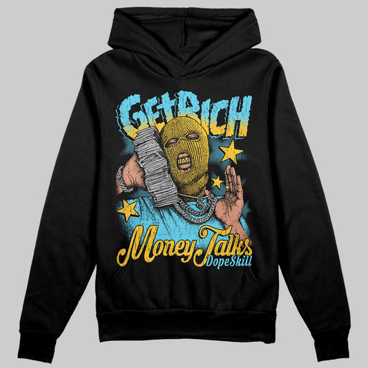 Jordan 11 Retro Gamma Blue (2025) DopeSkill Hoodie Sweatshirt Get Rich Graphic Streetwear - Black