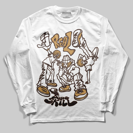 Jordan 5 “Earth/Metallic Gold” DopeSkill Long Sleeve T-Shirt Real Y2K Players Graphic Streetwear - White