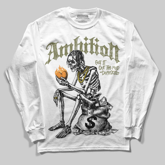 Olive Sneakers DopeSkill Long Sleeve T-Shirt Ambition Graphic Streetwear - White