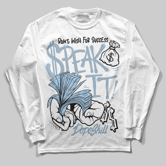 Jordan 40 “Blue Suede” DopeSkill Long Sleeve T-Shirt Speak It Graphic Streetwear - White