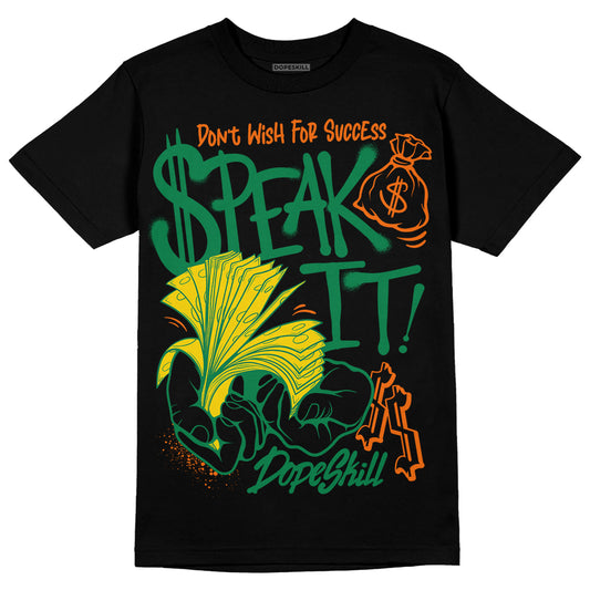 Green Sneakers DopeSkill T-Shirt Speak It Graphic Streetwear - Black