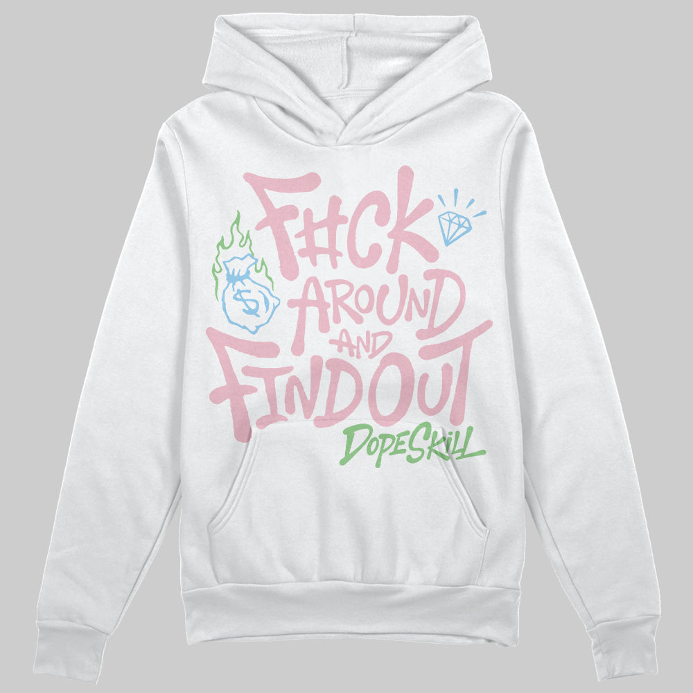 Jordan 4 Retro Valentine's Day (2026) (GS) DopeSkill Hoodie Sweatshirt F#ck Around And Find Out Graphic Streetwear - White