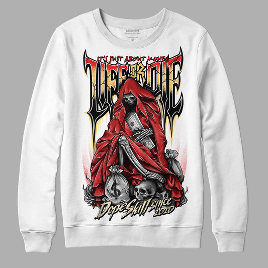 Jordan 5 "Dunk On Mars" DopeSkill Sweatshirt Life or Die Graphic Streetwear - White