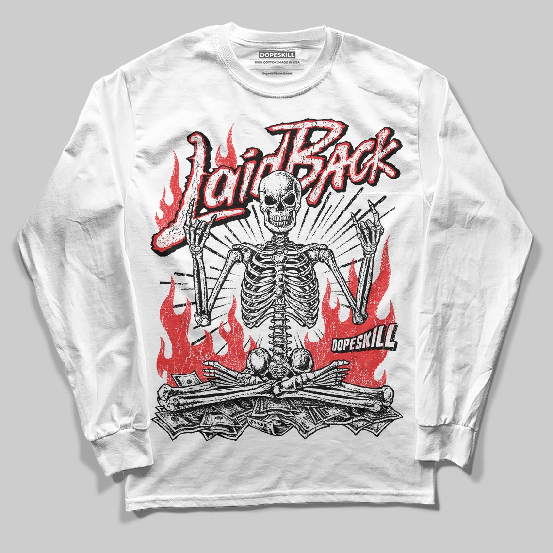 Black and White Sneakers DopeSkill Long Sleeve T-Shirt Laid Back Graphic Streetwear - White