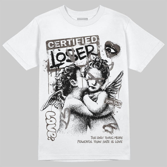 Jordan 4 Retro Cave Stone DopeSkill T-Shirt Certified Lover Graphic Streetwear - White