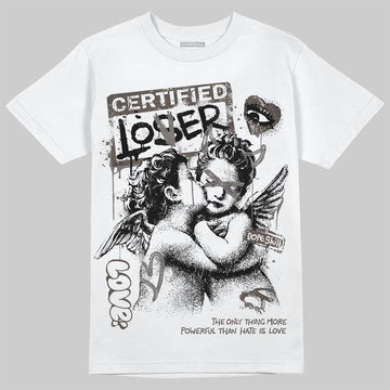 Jordan 4 Retro Cave Stone DopeSkill T-Shirt Certified Lover Graphic Streetwear - White