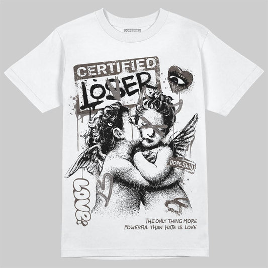 Jordan 4 Retro Cave Stone DopeSkill T-Shirt Certified Lover Graphic Streetwear - White