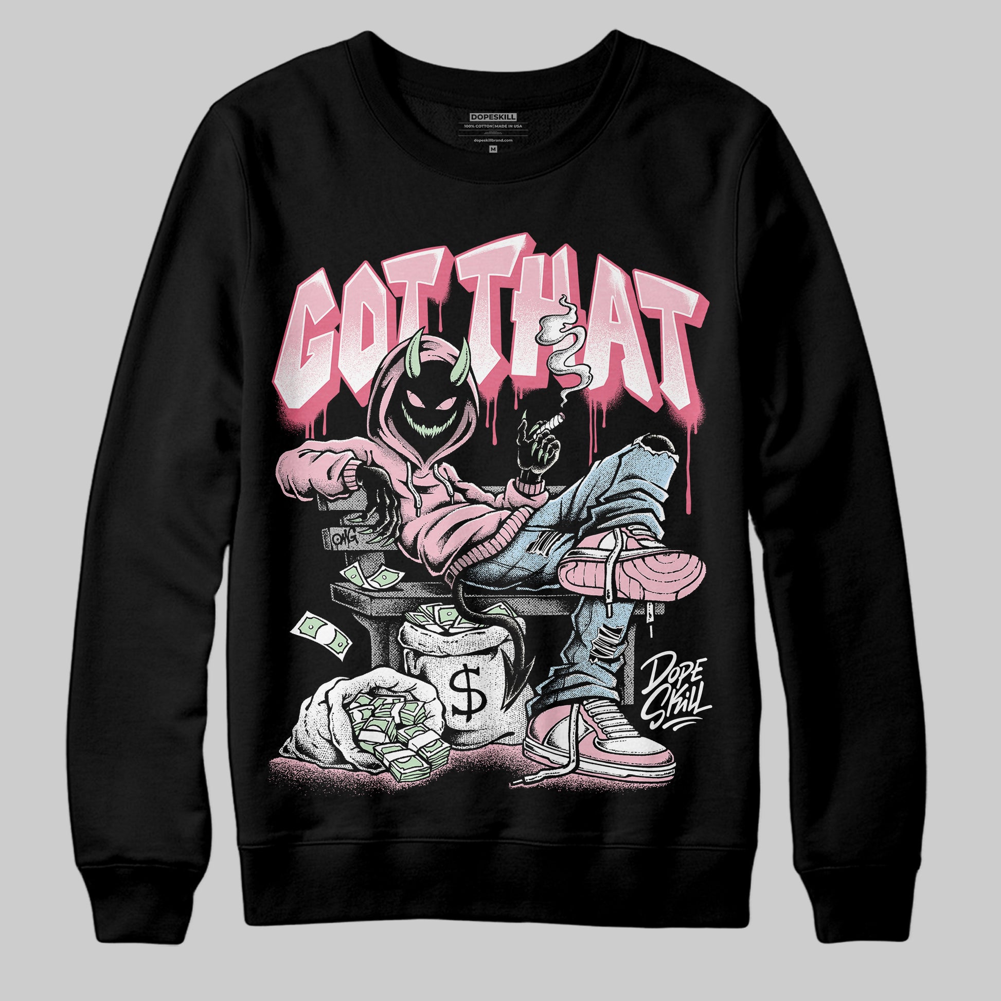 Jordan 4 Retro Valentine's Day (2026) (GS) DopeSkill Sweatshirt Got That Graphic Streetwear - Black