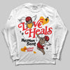 Red Sneakers DopeSkill Long Sleeve T-Shirt New Love Heals Graphic Streetwear - White