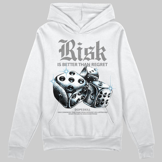 Grey Sneakers DopeSkill Hoodie Risk Is Better Than Regret Graphic Streetwear - White