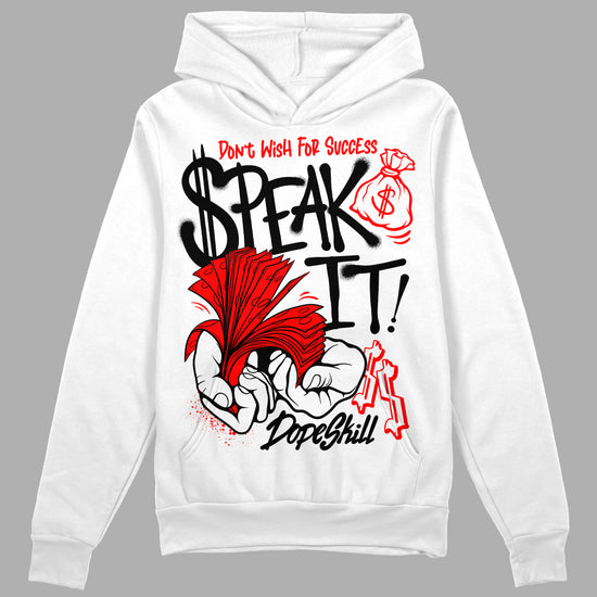 Black and White Sneakers DopeSkill Hoodie Sweatshirt Speak It Graphic Streetwear - White