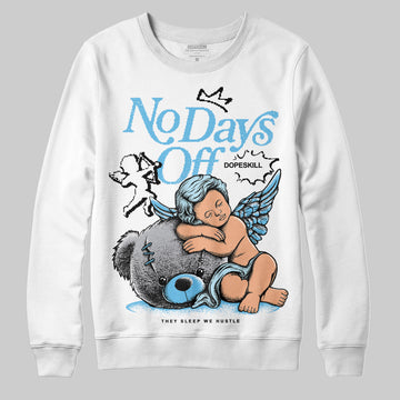 Jordan 11 Retro Legend Blue DopeSkill Sweatshirt New No Days Off Graphic Streetwear - White