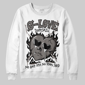 Jordan 4 Retro Cave Stone DopeSkill Sweatshirt Crying Heart Graphic Streetwear - White