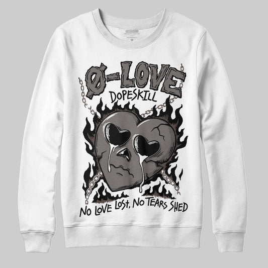 Jordan 4 Retro Cave Stone DopeSkill Sweatshirt Crying Heart Graphic Streetwear - White