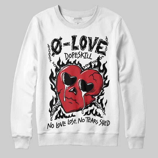 Jordan 11 Retro Low Bred (2025) DopeSkill Sweatshirt Crying Heart Graphic Streetwear - White