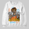 Orange Sneakers DopeSkill Sweatshirt All Hustle No Luck Graphic Streetwear - White