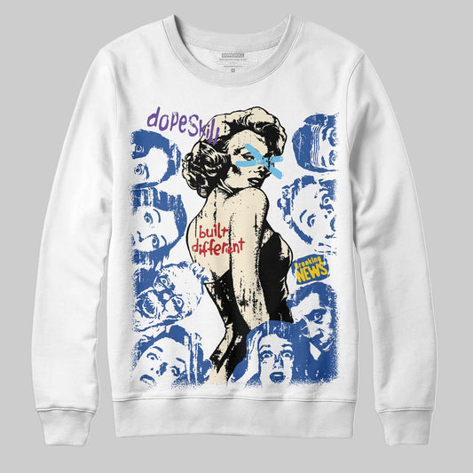 Jordan 17 Retro Low SP Infinite Archives DopeSkill Sweatshirt Built Different Graphic Streetwear - White