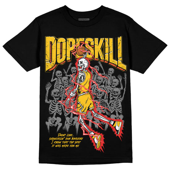 Yellow Sneakers DopeSkill T-Shirt Thunder Dunk Graphic Streetwear - Black