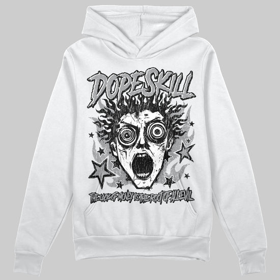 Jordan 5 Retro Wolf Grey (2026) DopeSkill Hoodie Sweatshirt Root of Evil Graphic Streetwear - White