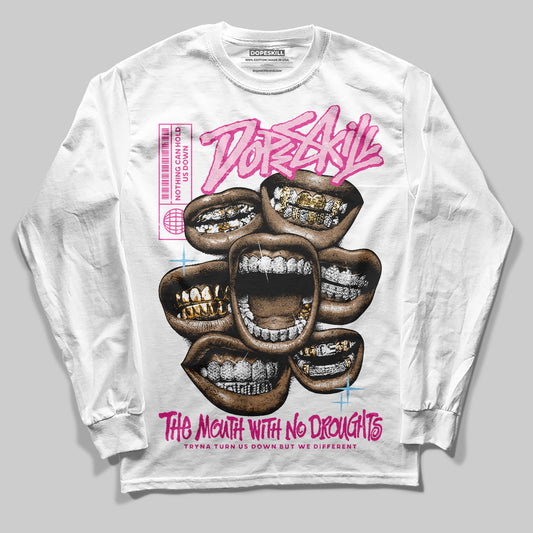 Jordan 6 “Doernbecher” DopeSkill Long Sleeve T-Shirt The Mouth With No Droughts Graphic Streetwear - White