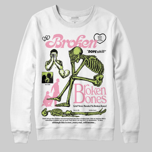 Chase B x Travis Scott x Jordan Jumpman Jack DopeSkill Sweatshirt Broken Bones Graphic Streetwear - White
