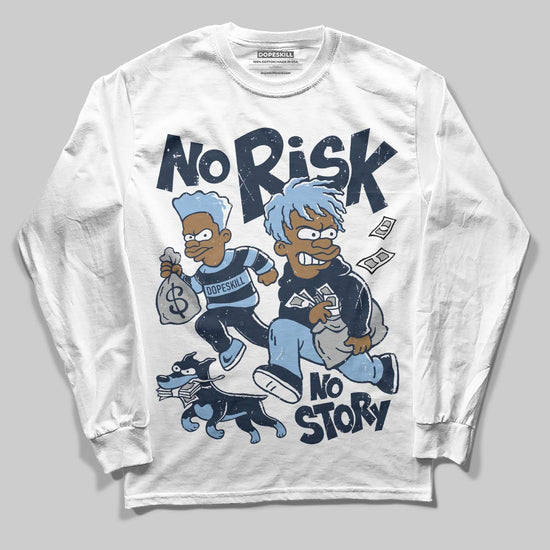 Asics Gel-Cumulus 16 Wash/Independence Blue DopeSkill Long Sleeve T-Shirt No Risk No Story Graphic Streetwear - White