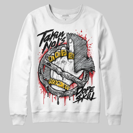 Jordan 3 OG “Black Cement” DopeSkill Sweatshirt Takin No L's Graphic Streetwear - White