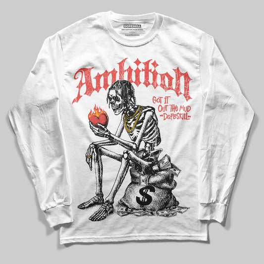 Red Sneakers DopeSkill Long Sleeve T-Shirt Ambition Graphic Streetwear - White
