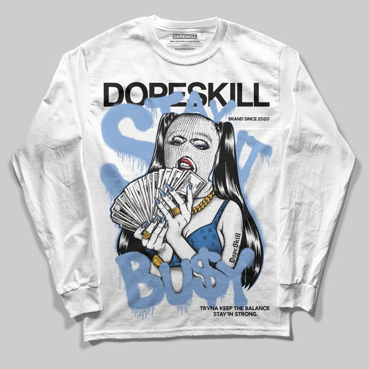 Jordan 4 WMNS 'Forget Me Not' DopeSkill Long Sleeve T-Shirt Stay It Busy Graphic Streetwear - White