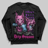 Pink Sneakers DopeSkill Long Sleeve T-Shirt New Drip Season Graphic Streetwear  - black