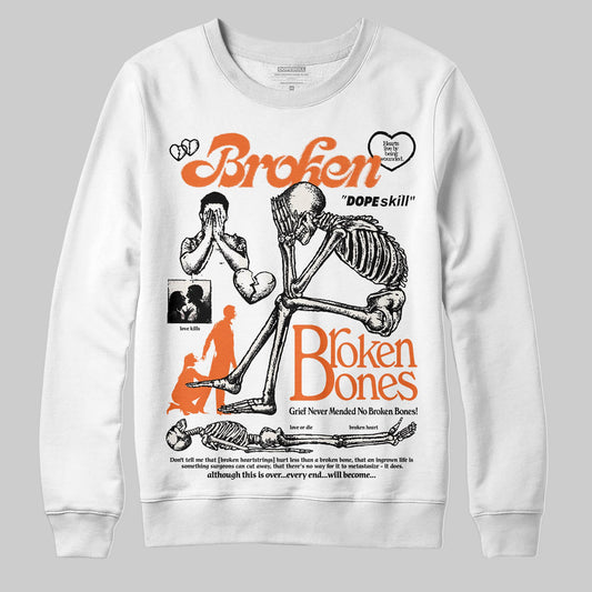 Jordan 1 Retro High OG Shattered Backboard (2025) DopeSkill Sweatshirt Broken Bones Graphic Streetwear - White