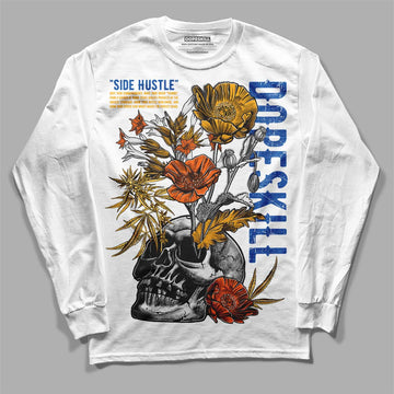 Dunk Blue Jay and University Gold DopeSkill Long Sleeve T-Shirt Side Hustle Graphic Streetwear - White