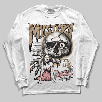 Nike Air Force 1 Low Canvas “Linen” DopeSkill Long Sleeve T-Shirt Mystery Ghostly Grasp Graphic Streetwear - White